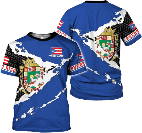 Mostefy Personalized Name Puerto Rico Shirt, Customized Puerto Rico Shirts for Men and Women, Puerto Rico Flag T-Shirt3