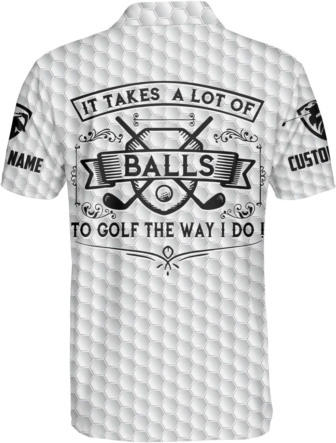 RoyalBro Personalized Funny Golf Polo Shirts for Men, Golf Polo Shirts for Dad, Grandpa Funny Golf Shirts for Men Golf Gift (Golf 6) Multicolor