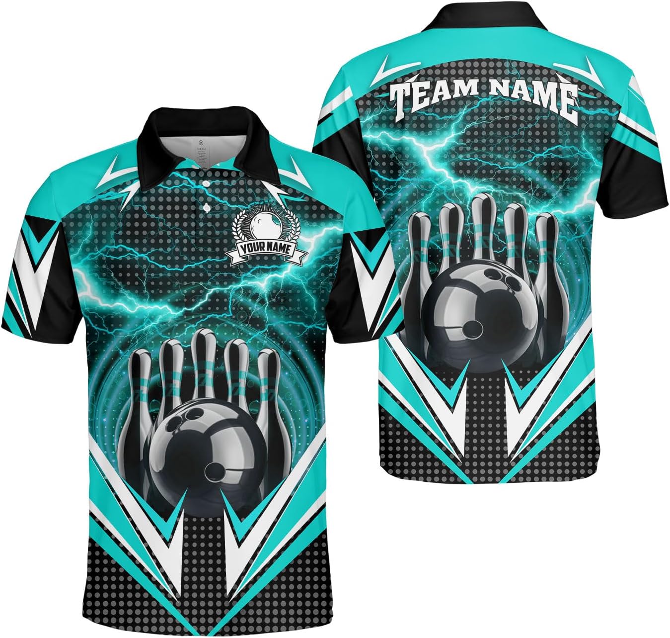 Ligthuy Personalized Name Bowling Polo Shirts 3D for Men and Women, Bowling Shirt, Bowling Shirts for Men Team Bowling Shirt
