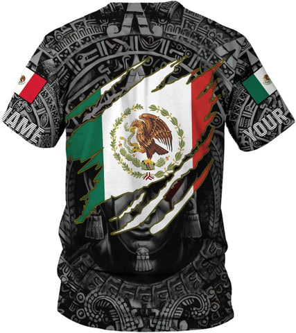 Personalized Name Mexican Shirts for Men, Customized Aztec Warrior Mexico Shirts for Men, Mexico Shirts for women, Mexico Shirt Eagle Flag Mexican Eagle Shirt, Mexico Soccer shirt men TS48