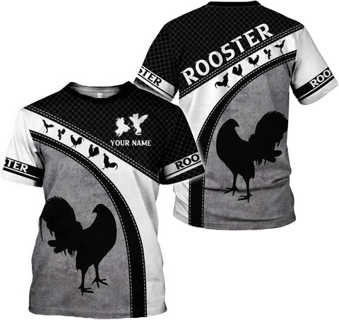 Mostefy Personalized Name Rooster Shirt 3D, Rooster Shirts for Men, Chicken Tshirts Shirts for Women, Funny Chicken Shirts
