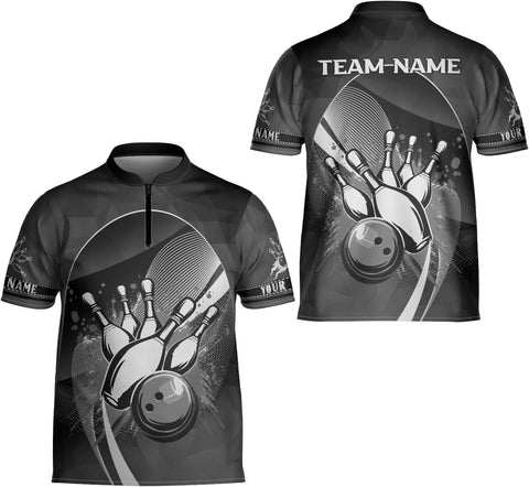 Ligthuy Personalized Bowling Jersey 3D, Bowling Shirts for Team, Bowling Shirt Unisex for Men Women, Bowling Shirts for Men