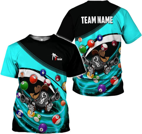 Ligthuy Personalized Name Billiard Shirts 3D, Billiards Shirt 8 Ball Billiard Shirt Custom Men's Pool Men Women1