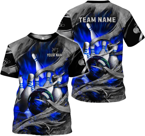 Rivelus Personalized Name Bowling Shirts for Men and Women 3D, Bowling Shirts for Team Bowling, Bowling Shirts Gift