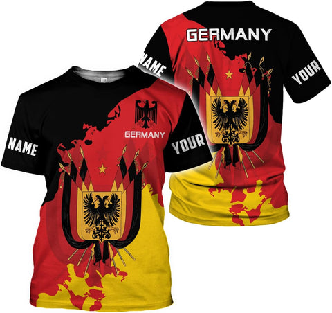 Mostprints Personalized Name Germany Shirt 3D, Custom German Shirt gift for Men and Women, German Flag Shirt Gift S-5XL