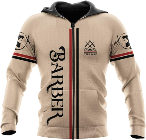 AOVL Personalized Name Barber Shirts Barber Shirt 3D for Men Custom Barber Shirt for Men Women Barber Shop Shirt Gift Barber