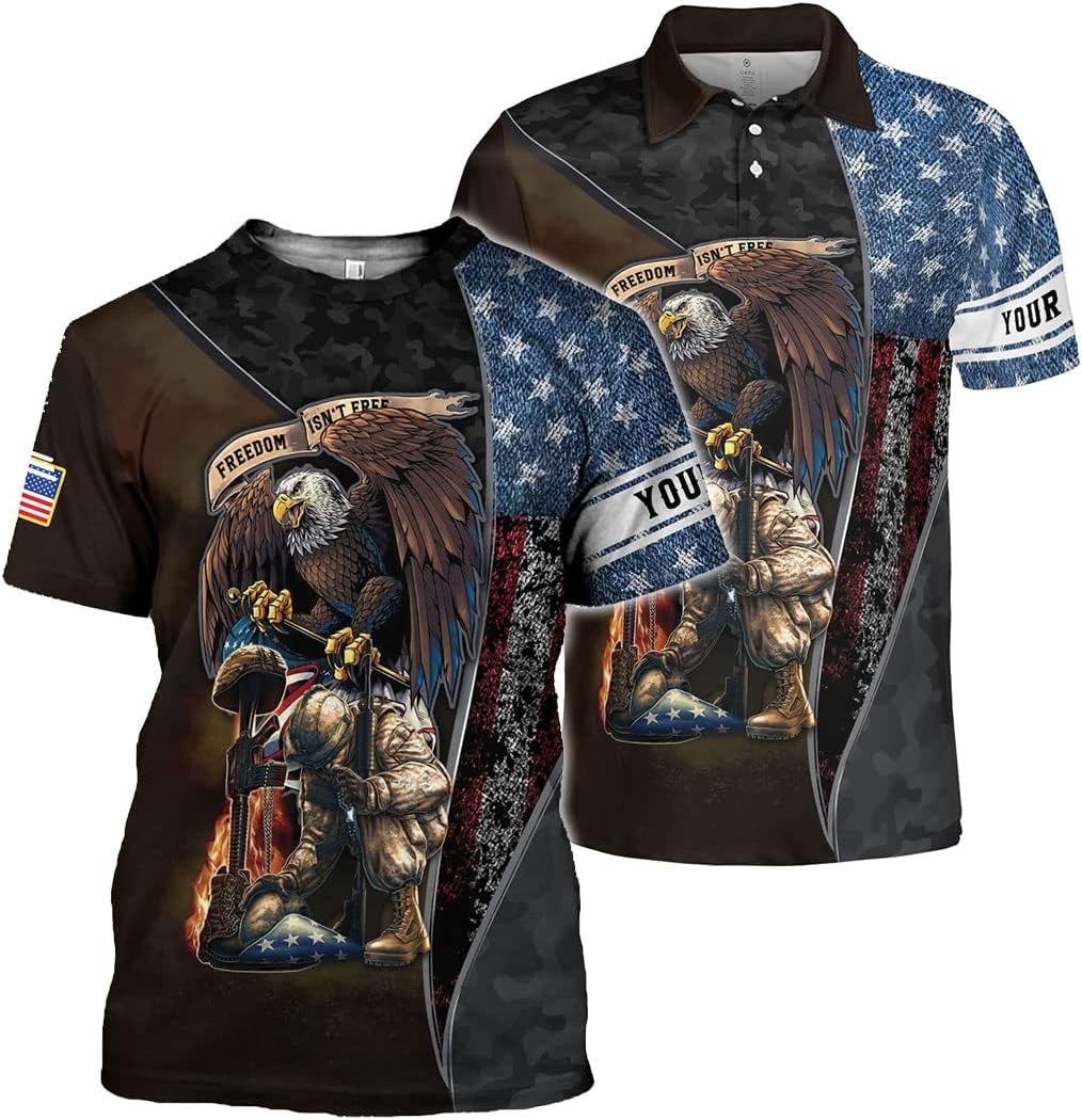 Personalized Army Veteran Shirt, Army Polo 1 - S-5XL