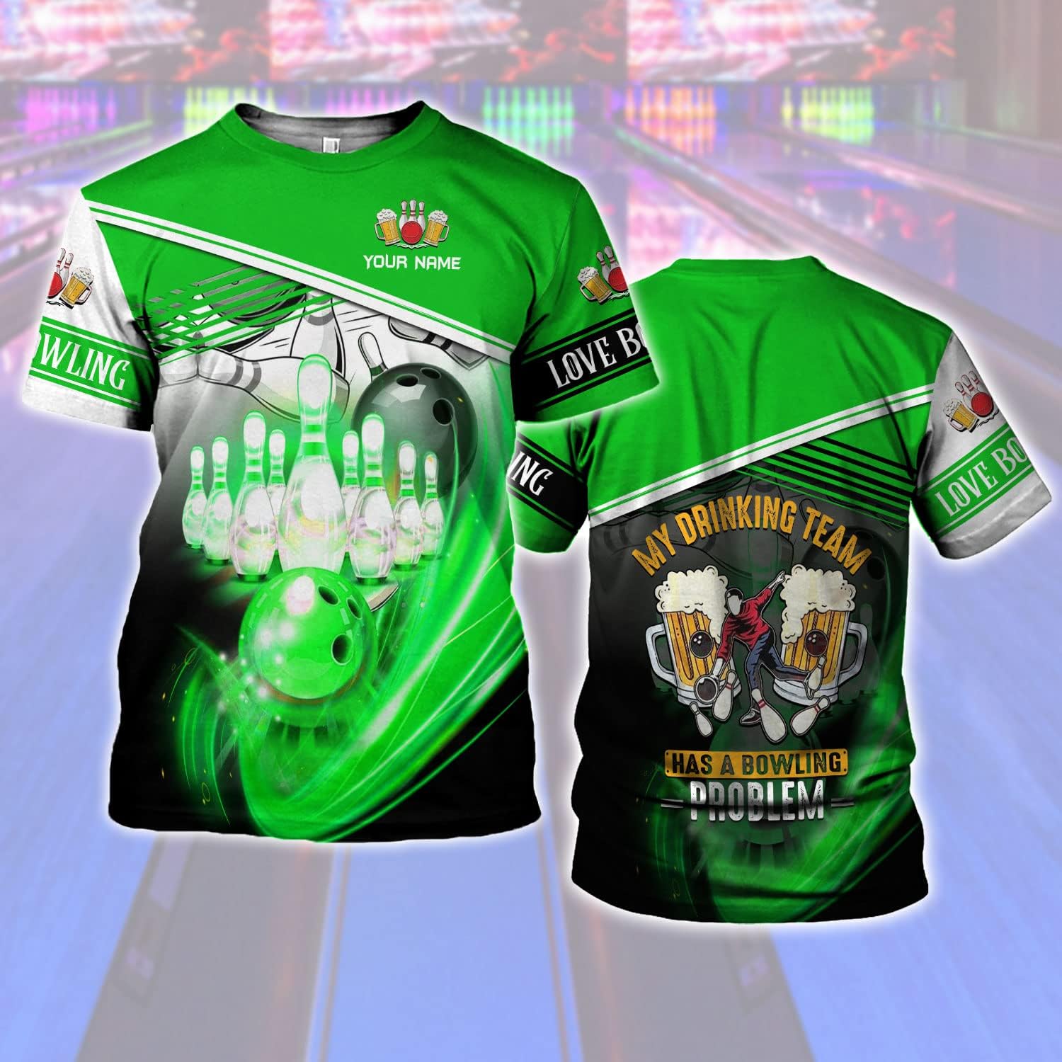Custom Bowling Shirts, Personalized Name Bowling Shirts Unisex, Bowling Jerseys for Men & Women, Team Bowling Shirt Gift