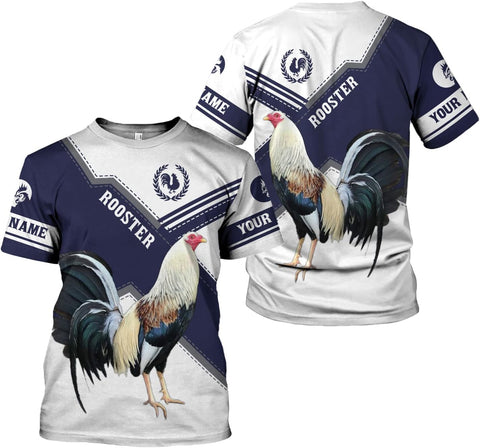Mostefy Personalized Name Rooster Shirt 3D, Rooster Shirts for Men, Chicken Tshirts Shirts for Women, Funny Chicken Shirts