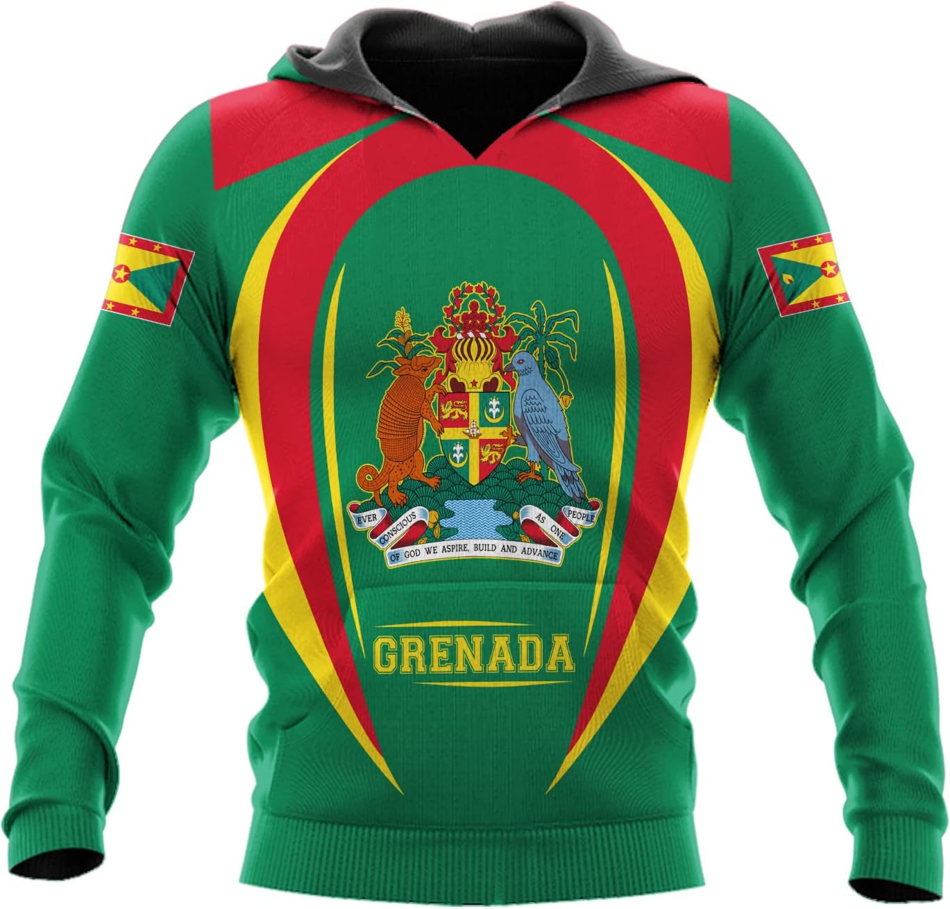 Podagree Personalized Grenada T-Shirt 3D, Proud Grenadan Tshirt, Grenada Flag Grenadian Pride Grenadian Heritage Shirt