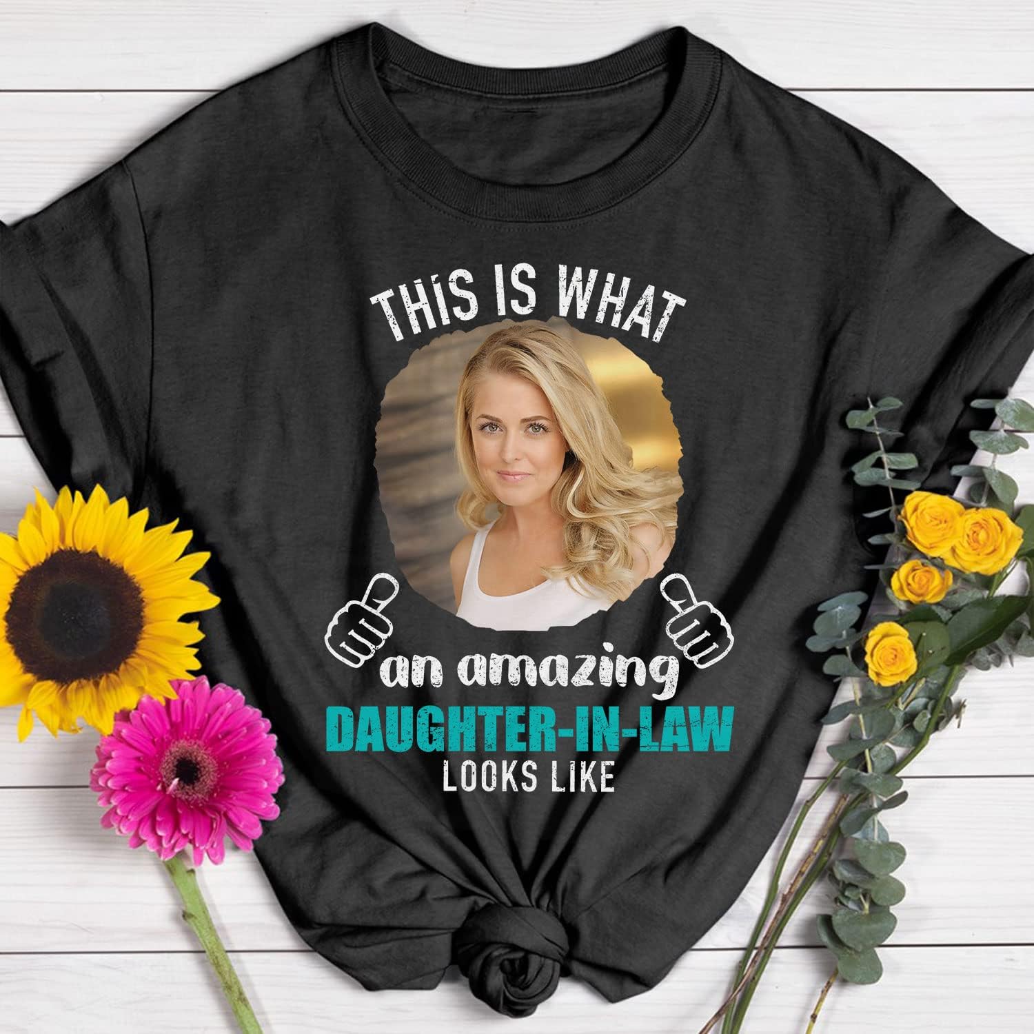 HomeDesign Personalized My Daughter in Law is My Favorite Child Shirt, Daughter in Law Tshirt Favorite Child is My Daughter