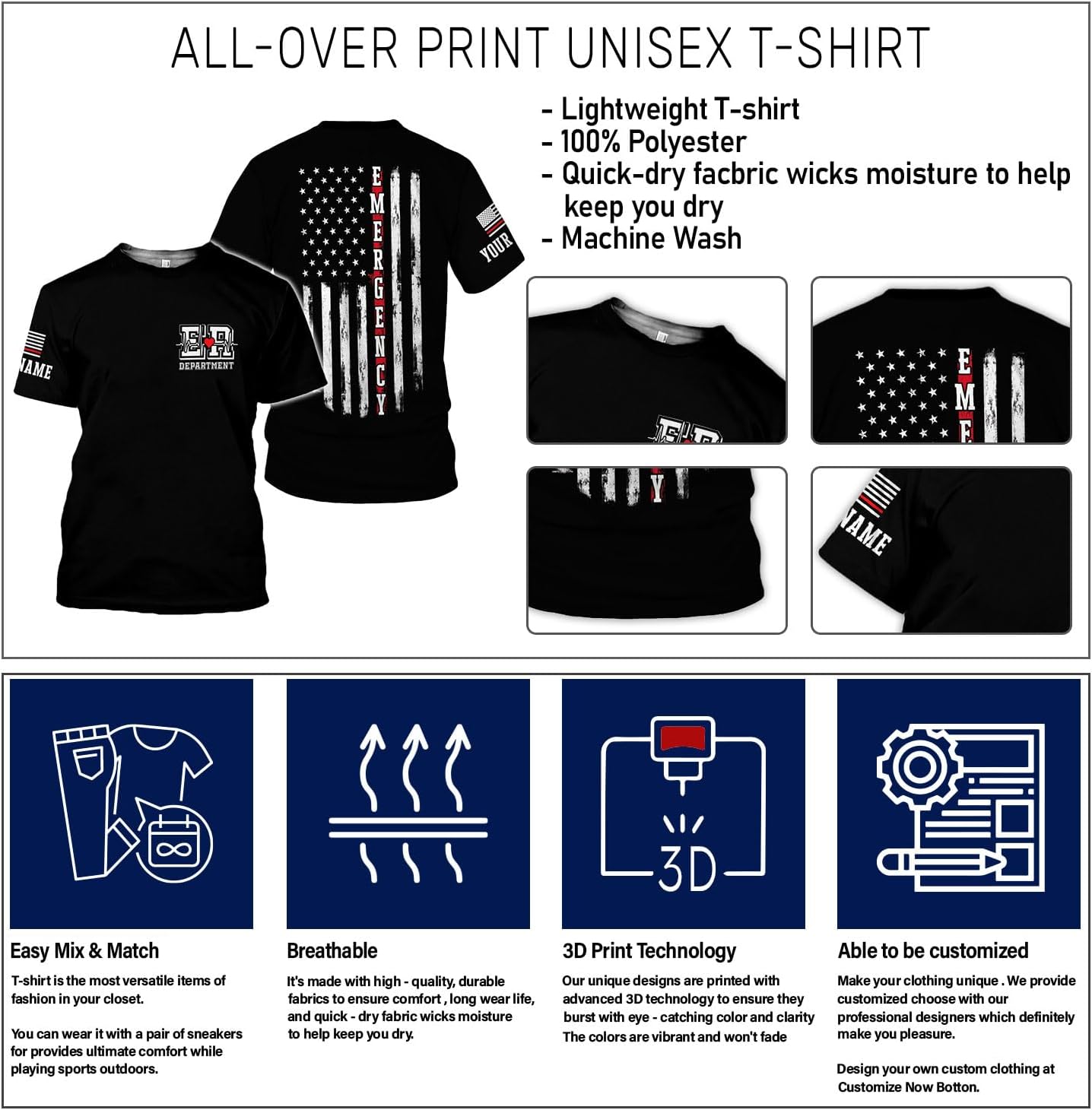 Custom Emergency Department Shirts for Nurse Emergency Department Emergency Room Nurse Department Healthcare Nurse Gift Shirt