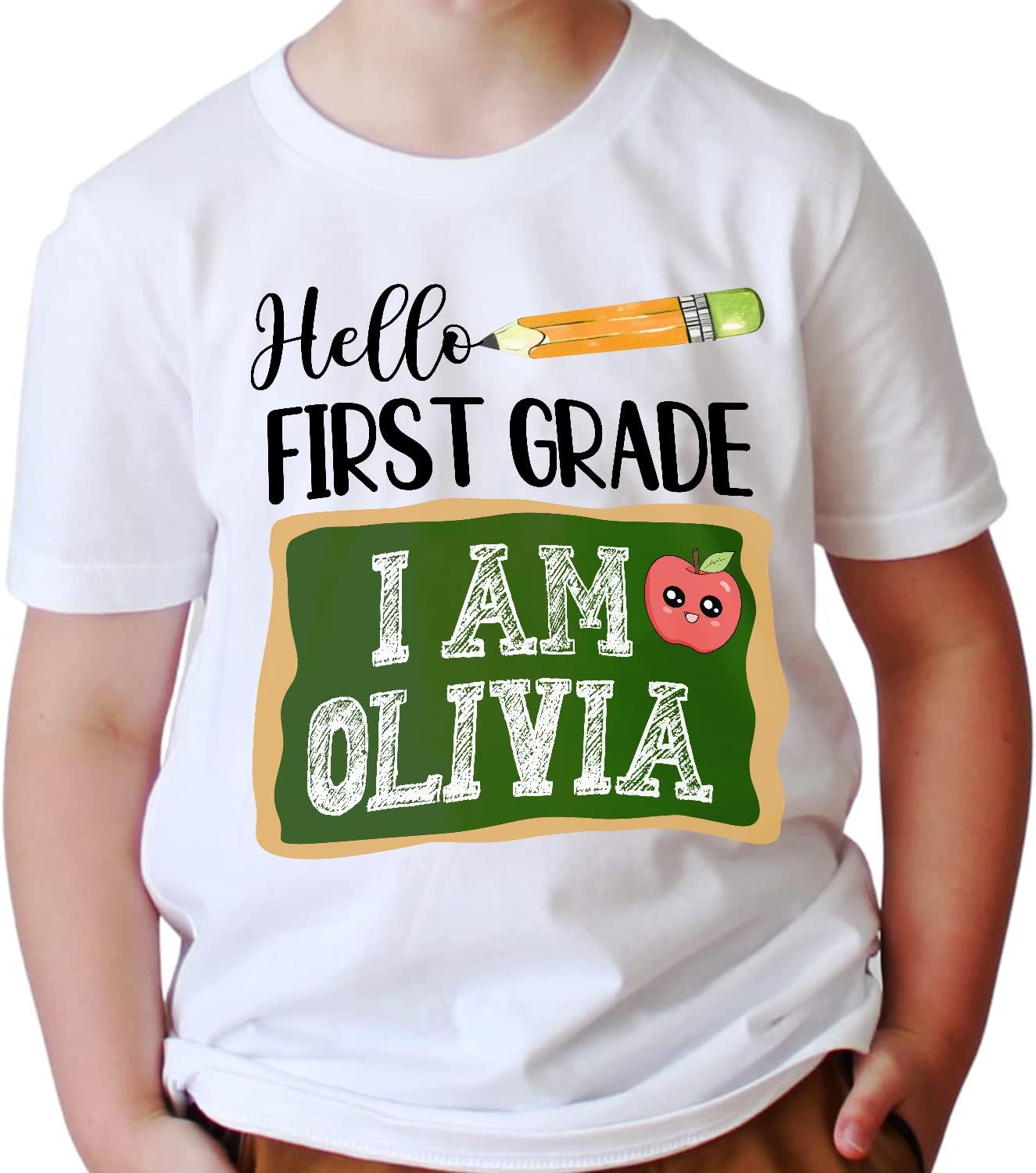 Vybonz Personalized First Day of Kindergarten Shirt, Back to School Shirts for Girl Boy Crush Kindergarten Shirts