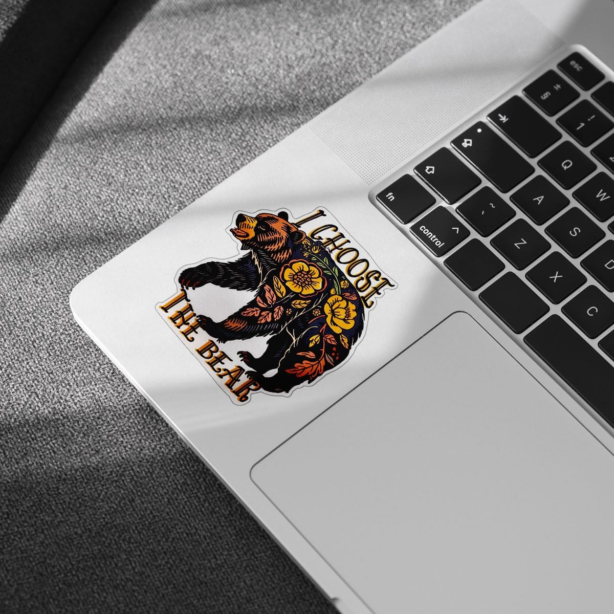 (3pcs) I Choose The Bear Sticker, Bear Sticker Die-Cut Waterproof Vinyl Sticker Laptop Water Bottle Window Phone Helmet