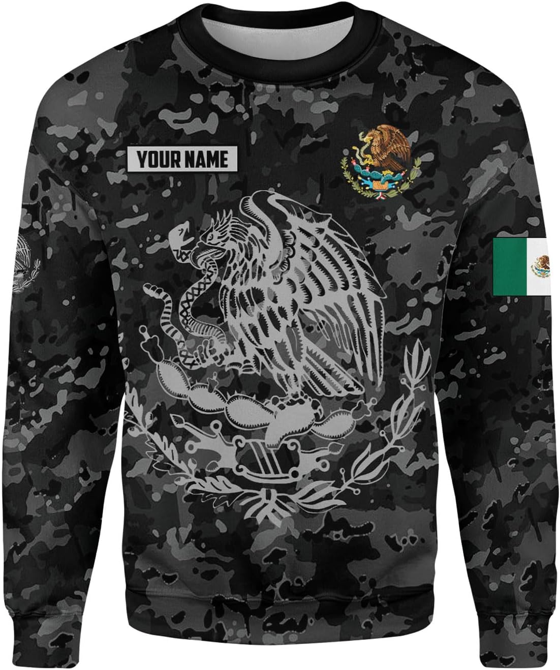 RoyalBro Personalized Mexico Shirts, Camisas De Mexico, Mexico Shirts for Men, Mexican Flag Jersey Shirt Mexico 3D Shirt