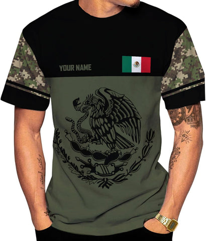 Mostprints Personalized Name Mexican Shirts for Men 3D Customized Mexico Shirts for Men Mexico Shirts for Women Mexico Shirt