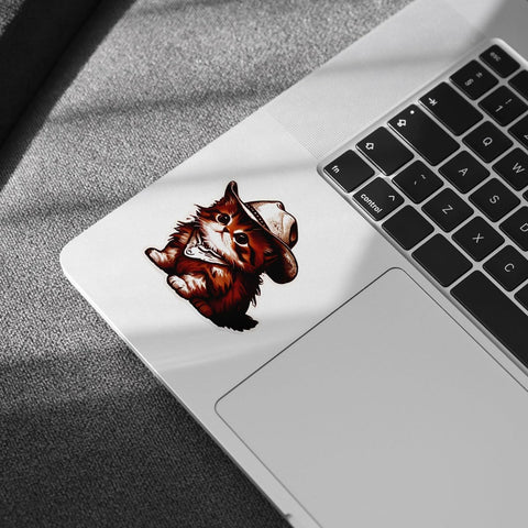 3pcs Cute Cowboy Cat Stickers, Cat Car Sticker, Western Stickers for Water Bottles, Bumper Stickers, Inappropriate Stickers Vinyl Stickers 3 Inches for Laptop Phone Car Window Helmet