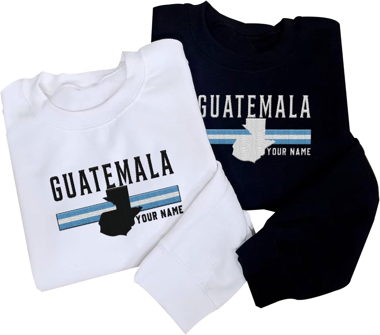 Mostprints Personalized Guatemala Embroidered Sweatshirts, Guatemala Camisas Guatemala Flag Shirts, Guatemalan Pride Hoodies