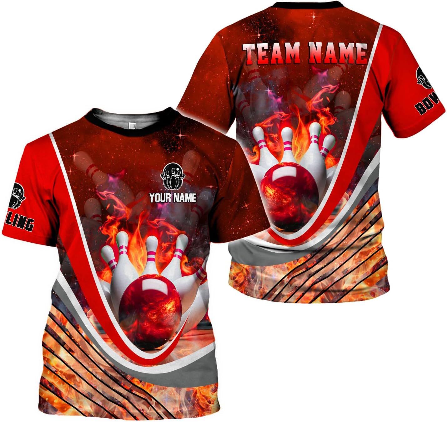 Rivelus Custom 3D Bowling Shirts Personalized for Men and Women - Unique Team Shirt & Gifts for Bowling Lovers