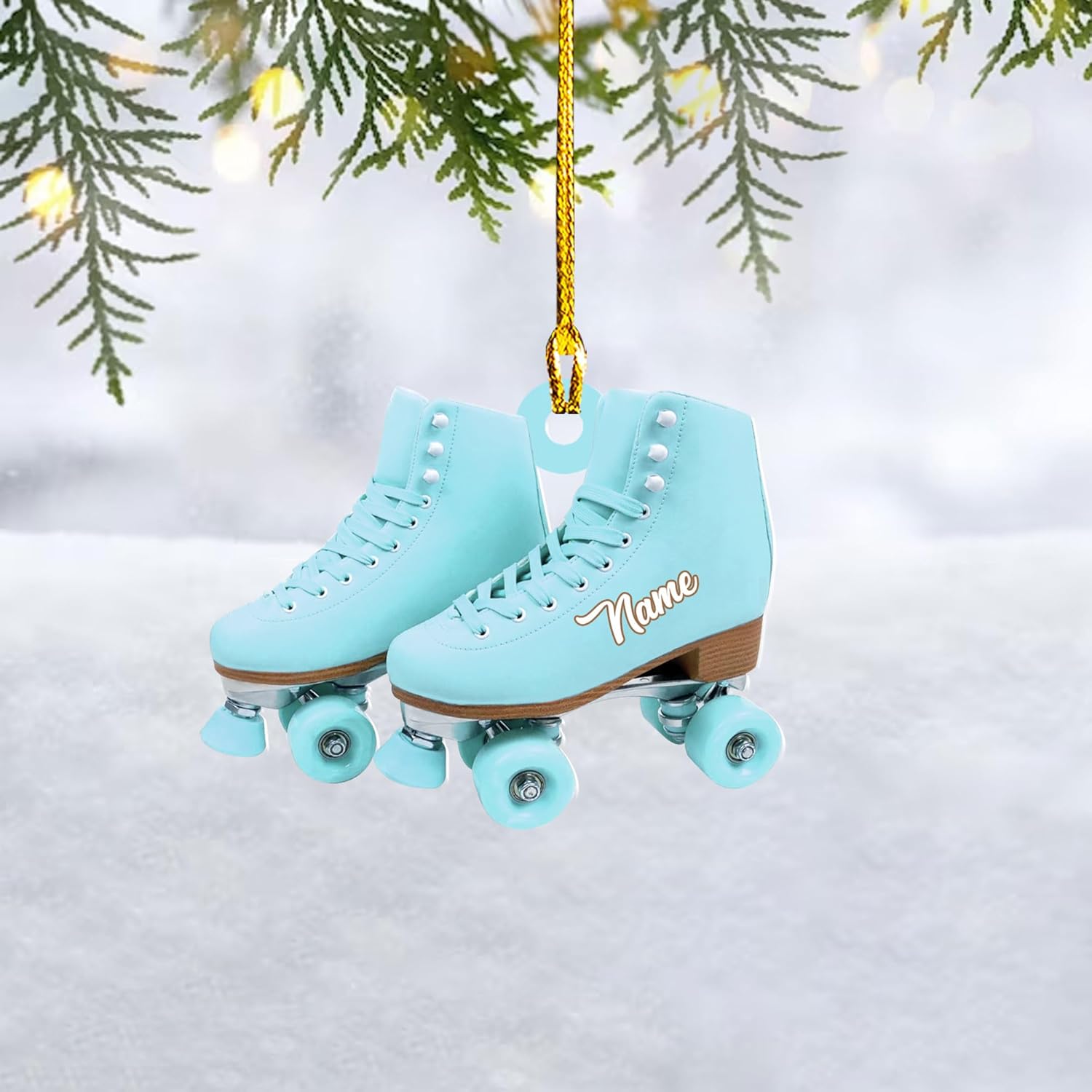 AOVL Custom Roller Skate Ornaments 2024 Roller Skate Christmas Ornament Roller Skate Ornaments for Christmas Tree Roller Skate Ornament Gift for Roller Skate Lovers Roller Skates Christmas (RS4)