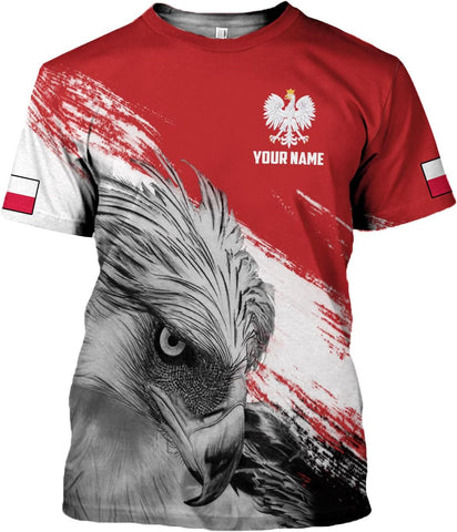 Parvii Personalized Poland Shirt Women & Men, Polska Tshirt Women Poland Shirt 3D, Poland Pride Shirts, Polish Eagle Polska