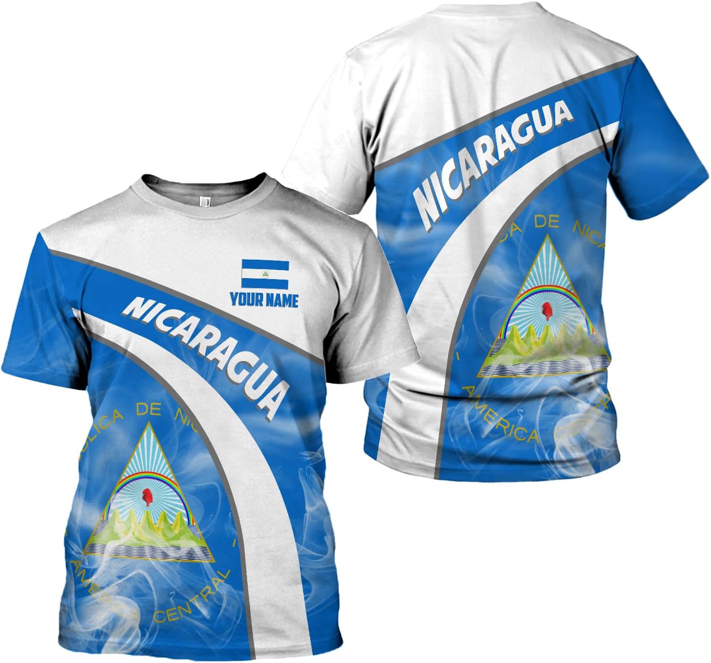 mostprints Personalized Nicaragua Hoodie Shirt Custom Nicaragua Flag Shirt for Men & Women Nicaragua Camisas Sweater