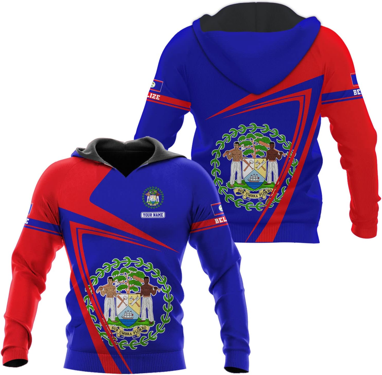 Personalized Belize Shirt for Men and Women, Coat of Arms of Belize Flag Flag Shirt, Belizean Country Flag Gift