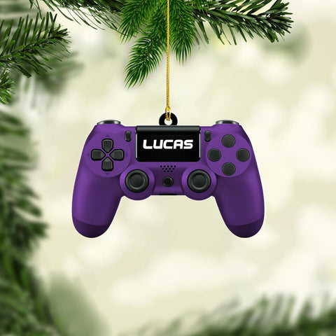 Personalized Video Game Controller Ornament, Custom Gamer Ornament Christmas Ornaments Gaming Controller Gift for Gamer, Gaming Ornaments for Christmas Tree Decorations 2D Gaming Ornaments (G5)