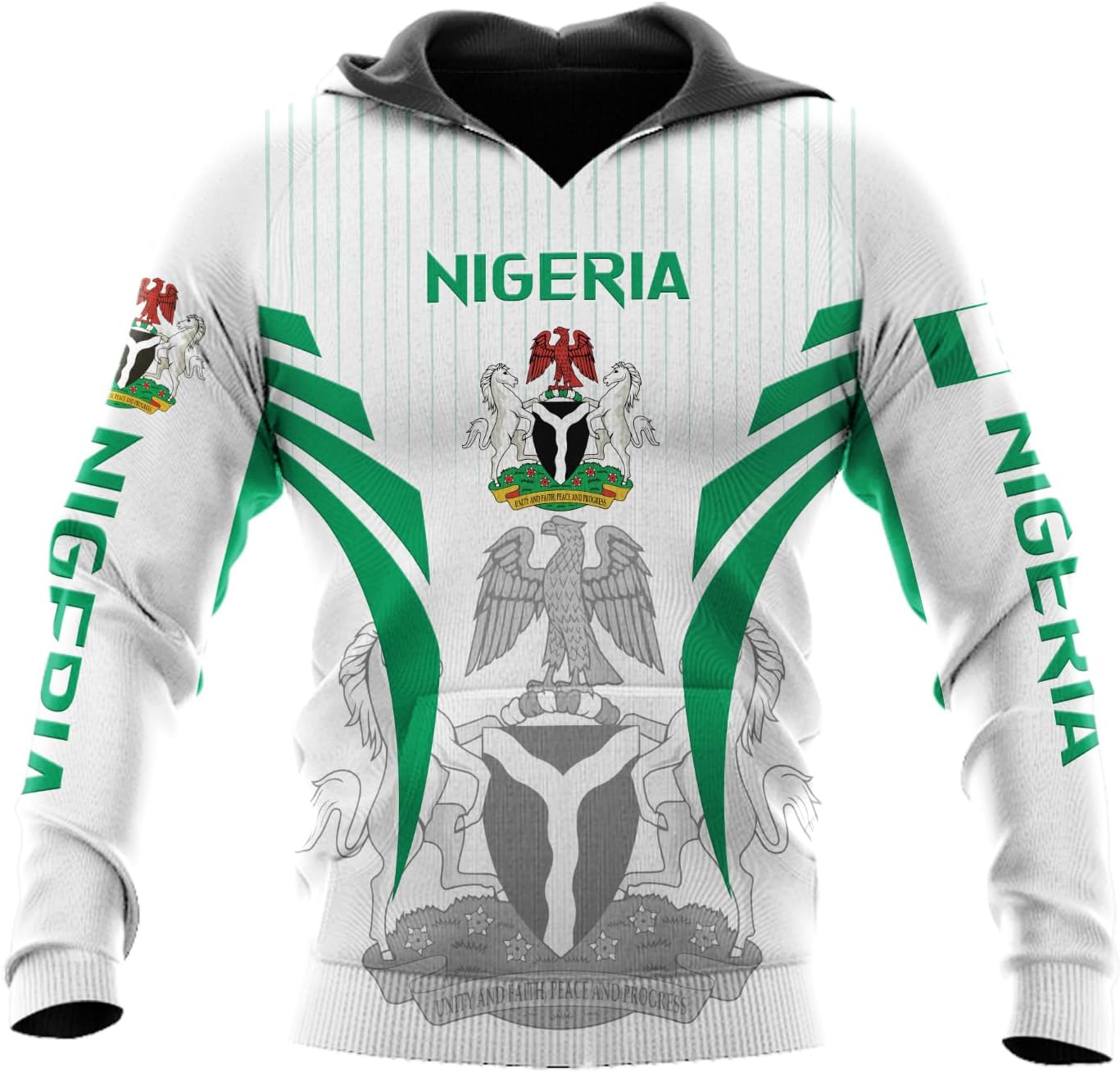AOVL Personalized Nigeria Shirts Nigerian Flag Shirts Nigeria Flag Nigerian Pride Gift T-Shirt Nigerian Pride Shirt 3D S-5XL