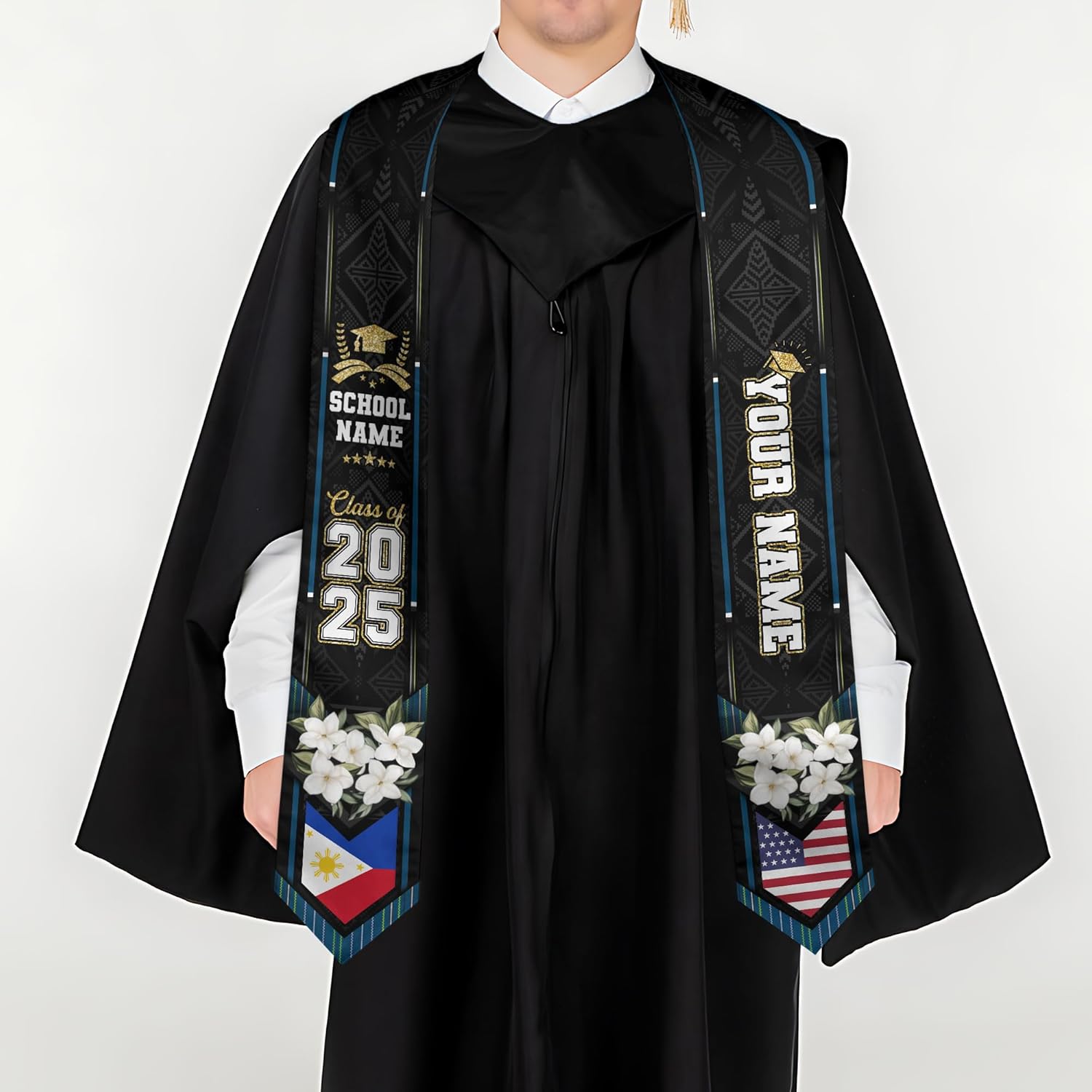 Customize Filipino Graduation Sash, Philippines Graduation Stole, Philippine Graduation Sash 2025