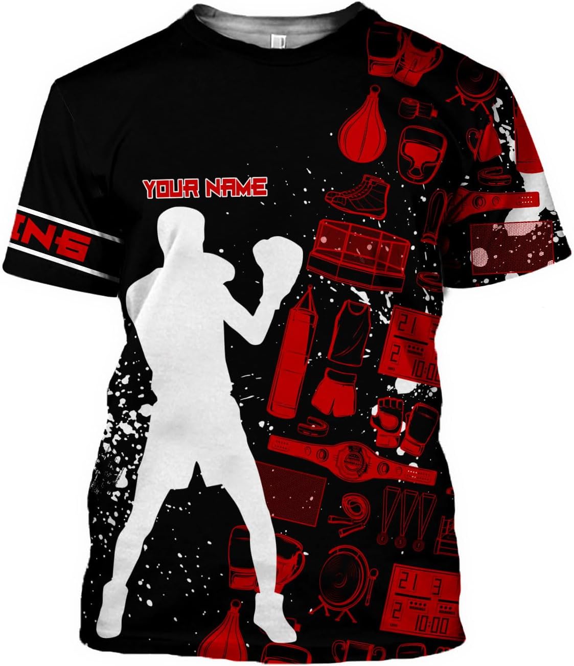 Personalized Boxing 3D Shirt, Boxing Shirts for Men Boxing T Shirts Women Boxing Tee Shirt Gifts for Boxing Lovers (HD385)
