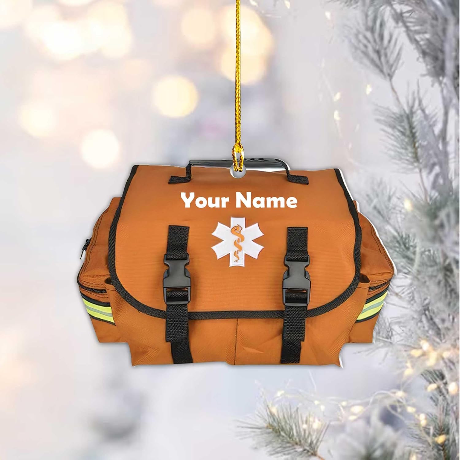 mostprints Personalized EMT Ornament, Paramedic EMS EMT Ornaments for Christmas Tree 2023, Medical Profession Gifts, Custom EMS, EMT Uniforms Ornament Surgery Medical Hanging Ornament (EM10)