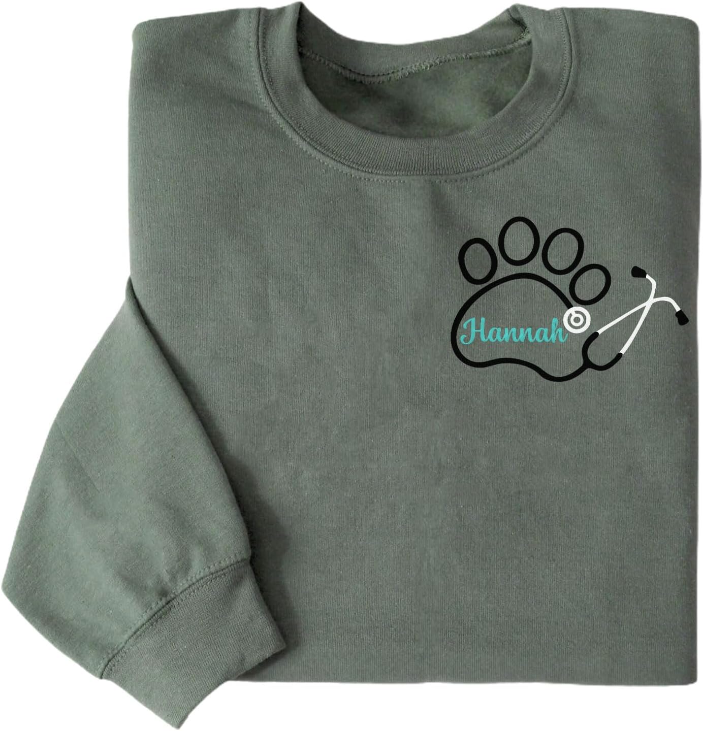 Personalized Veterinarian Embroidered Sweatshirt, Custom Vet Tech Shirt, Veterinary Technician Week Gifts, Veterinary Gifts