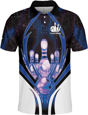 Custom Bowling Polo Shirt Personalized 3D Team Name Bowling Shirts for Men Women Jersey Unisex Bowler Short Sleeve Gift Tee