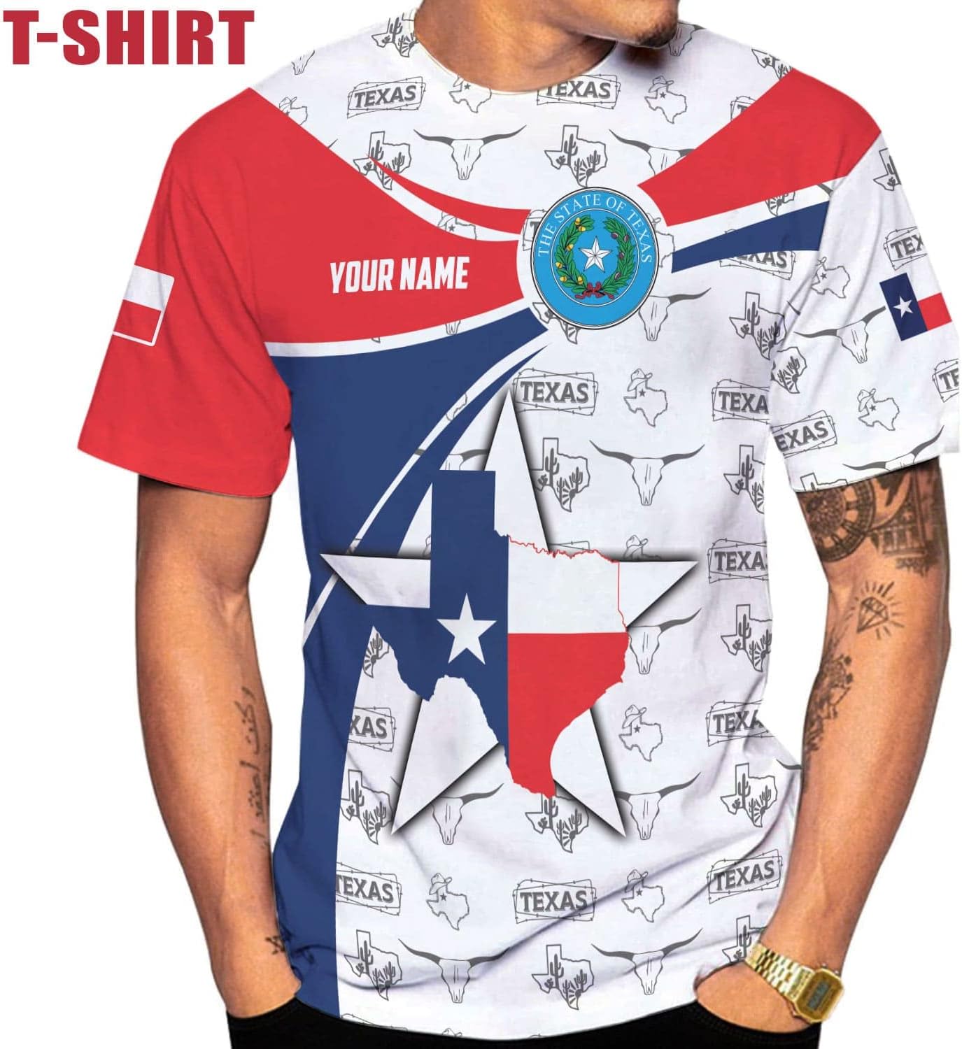 HomeDesign Personalized Name Texas Flag and Map Dont Mess with Texas Shirts 3D Unisex Shirt for Men Women Adult Size S-5XL