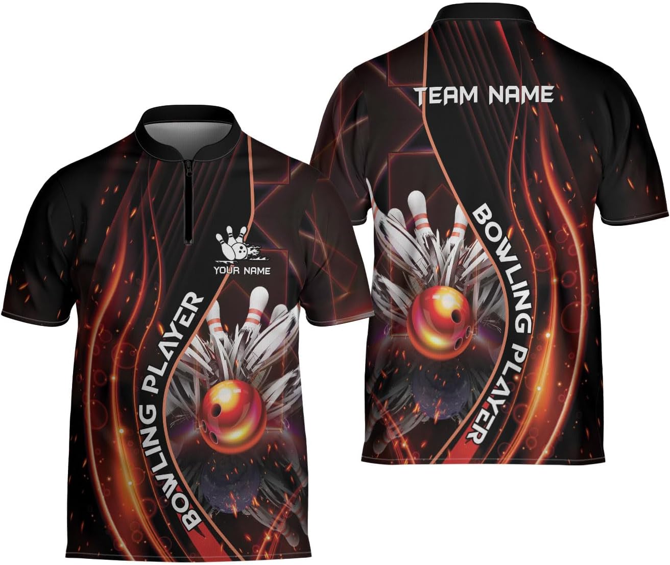 Ligthuy Personalized Bowling Jersey 3D, Bowling Shirts for Team, Bowling Shirt Unisex for Men Women, Bowling Shirts for Men