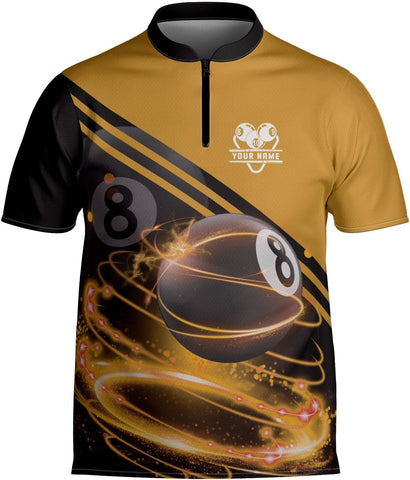 Artparel Personalized Billiard Jersey 3D Billiard Shirts for Men Billiard Bowling Jersey Billiards 9 Ball Pool Shirts for Men