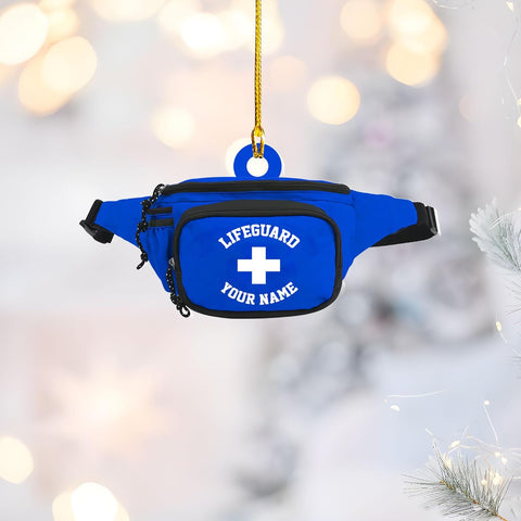 Personalized Lifeguard Ornament, Lifeguard Gift Christmas 2024 Life Guard Ornament Lifesaver Ornament, Lifeguard Gift Ideas for Women Girl Kids, Officially Licensed Hot Lifeguard (Style 4)