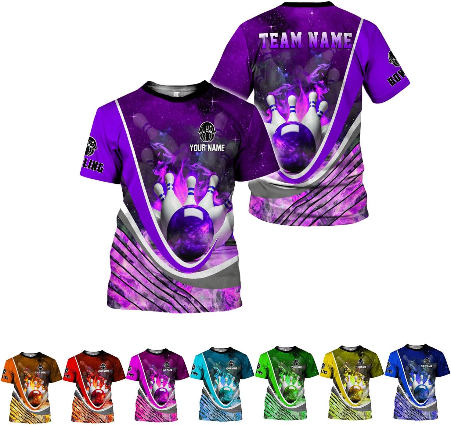 Rivelus Custom 3D Bowling Shirts Personalized for Men and Women - Unique Team Shirt & Gifts for Bowling Lovers