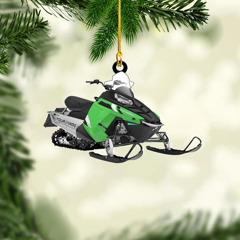 Artparel Personalized Customized Snowmobile Shoes Acrylic Christmas Ornament for Snowmobile Lovers (Snowmobile 3)