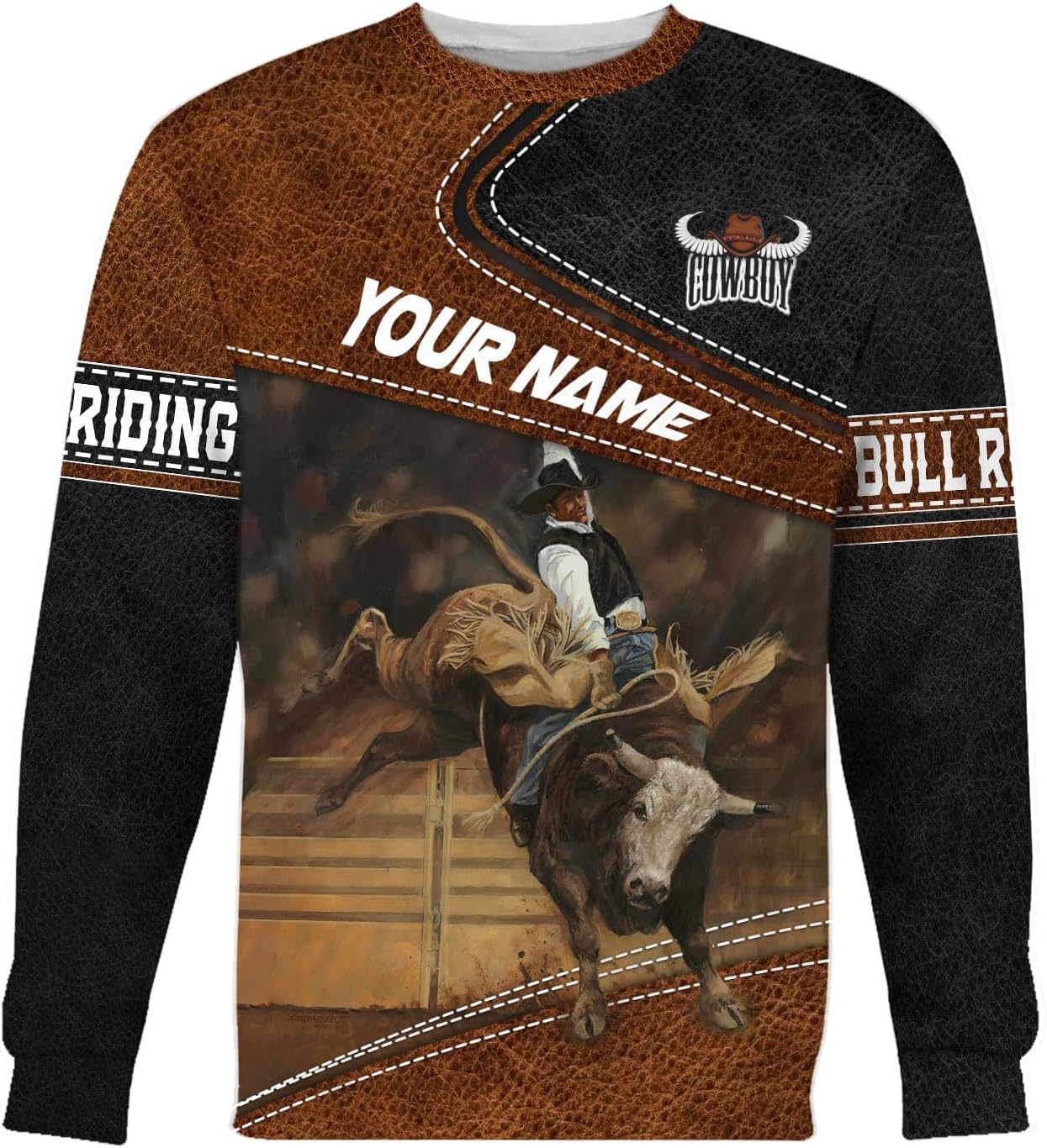 Mostprints Personalized Name Bull Riding Shirt 3D, Rodeo Shirts Bull Biding Shirts for Men and Women, Bull Rider Shirt Gift