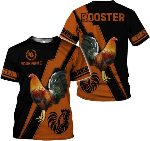Mostefy Personalized Name Rooster Shirt 3D, Rooster Shirts for Men, Chicken Tshirts Shirts for Women, Funny Chicken Shirts