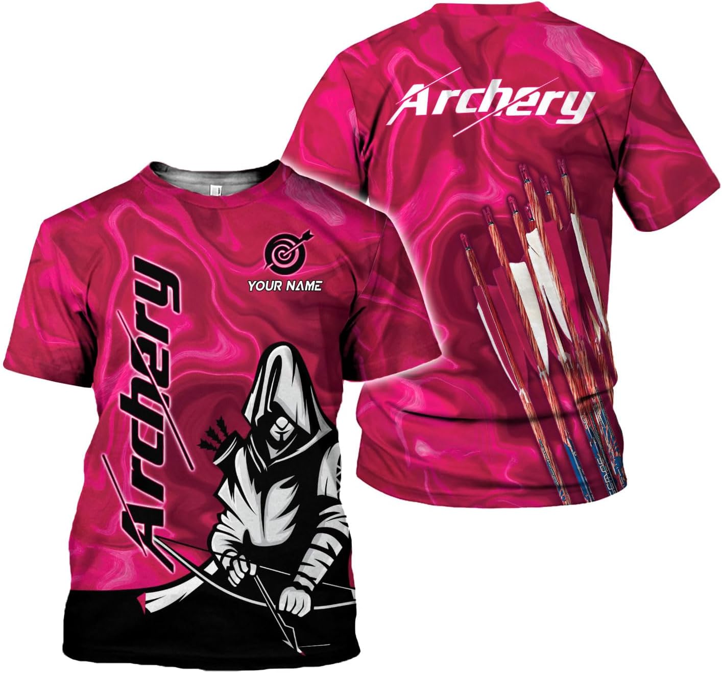 Artparel Personalized Archery Shirt 3D Archery Target Bow Archery Shirts for Men Women Archer Archery Lovers T-Shirt S-5XL