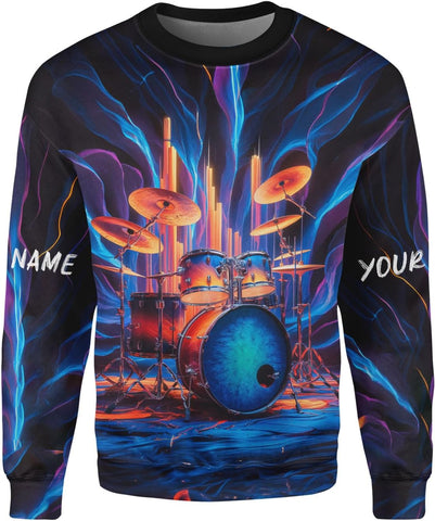 Personalized Drummer 3D Shirt Unisex Drumset Drummer Drumsticks T-Shirt Gift for Drum Lover Shirt Drumming Marching Band Gift