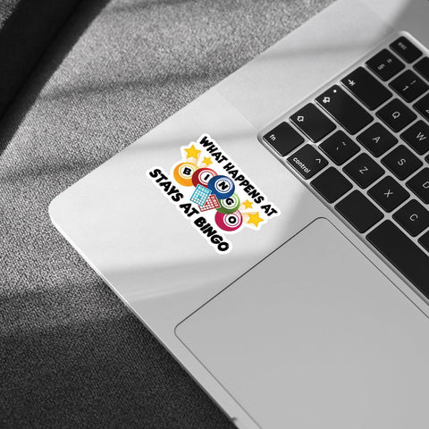 3Pcs What Happens at Bingo Stays at Bingo Sticker Funny Bingo Games Bingo Player Bingo Lover Gift Stickers What Happens at Bingo Stays at Bingo Decal for Laptop Bottle Phone Car Hard Hat 3"x3"