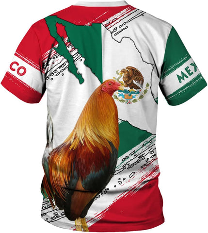 Mostprints Personalized Name Mexican Shirts for Men, Rooster Mexico Shirts for Men, Mexico Shirt Eagle Flag Mexican Eagle 1