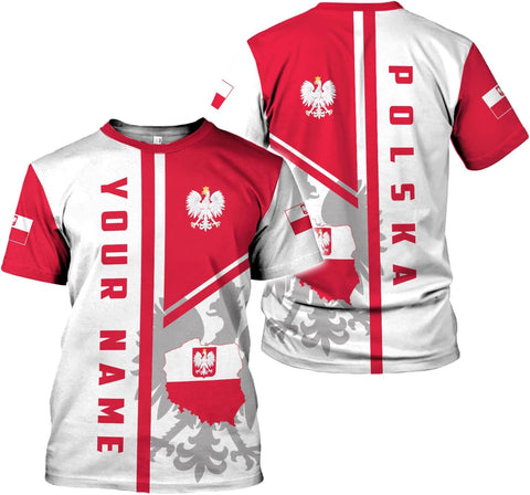 Vybonz Personalized Poland Hoodie Women & Men 3D, Poland Pride Shirt Polish Eagle