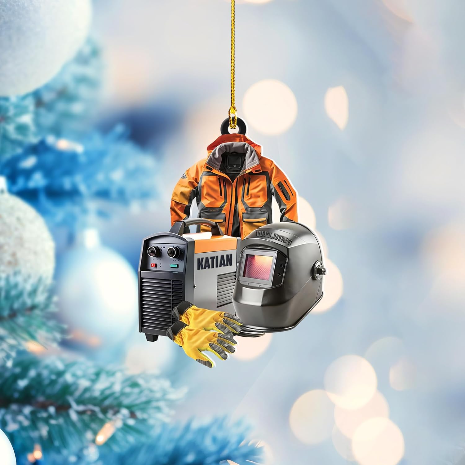 Artparel Personalized Welder Ornaments Custom Name Welder Christmas Ornament Custom Welder Gifts Welder Ornaments for Christmas Tree Welder Christmas Ornament (WD33)