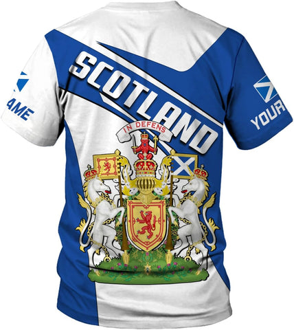 Mostefy Personalized Scotland Shirt 3D, Custom Name Scotland Tshirt, Scottish Shirts for Men and Women, Scottish Shirt S-5XL
