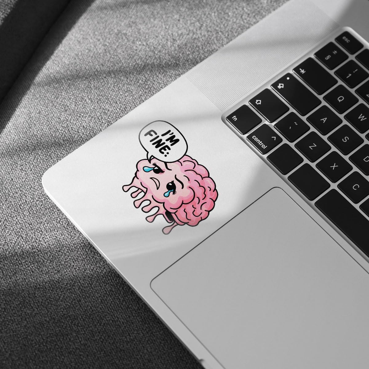 (3pcs) Fine Brain Sticker, Human Brain Decal, Mental Health Neurodivergent Sticker, I'm Fine Brain Stickers- Vinyl Stickers 3 Inches for Laptop Water Bottle Phone Car Window Helmet